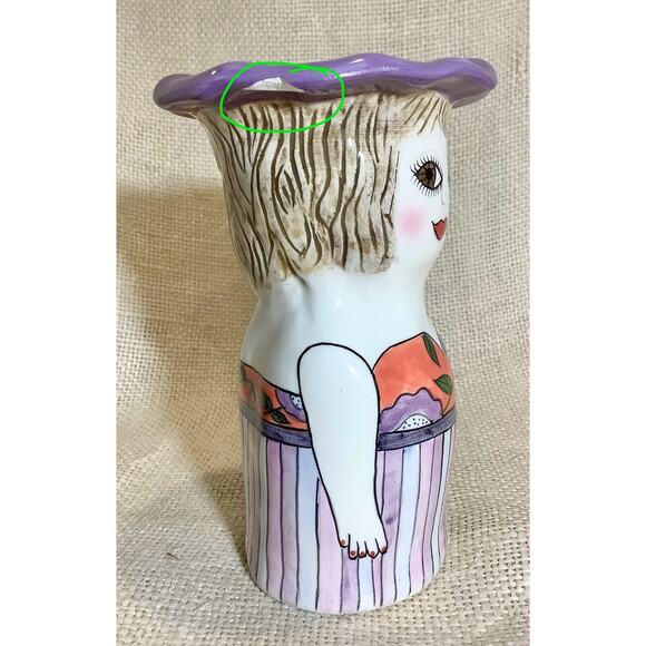 Vintage Belle Casa by GANZ signed SUSAN PALEY lady bud vase BLOSSOM - Picture 4 of 7